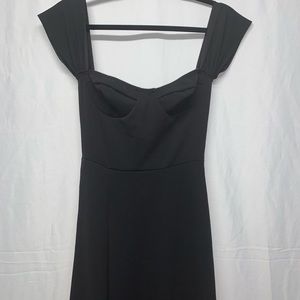 black cup detail maxi dress